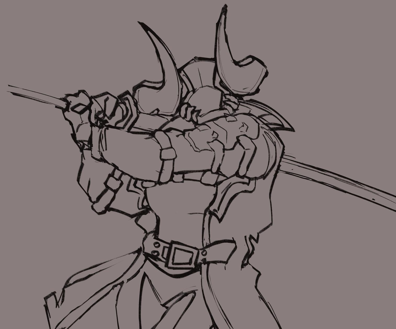 Neo Katana / Half-Body / Lineart Neo Katana / Half-Body / Lineart